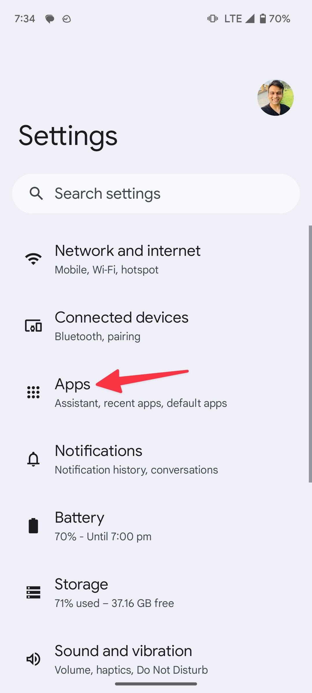 Ouvrir le menu des applications sur Android