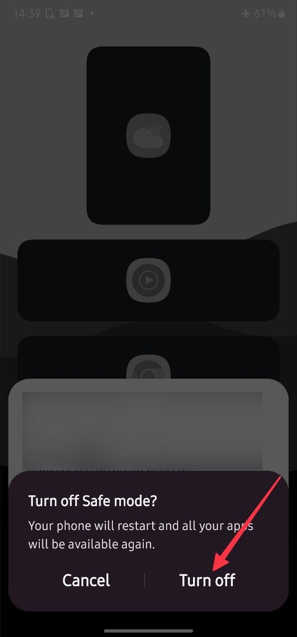 Désactivez le mode sans échec sur Android à l'aide du panneau de notification