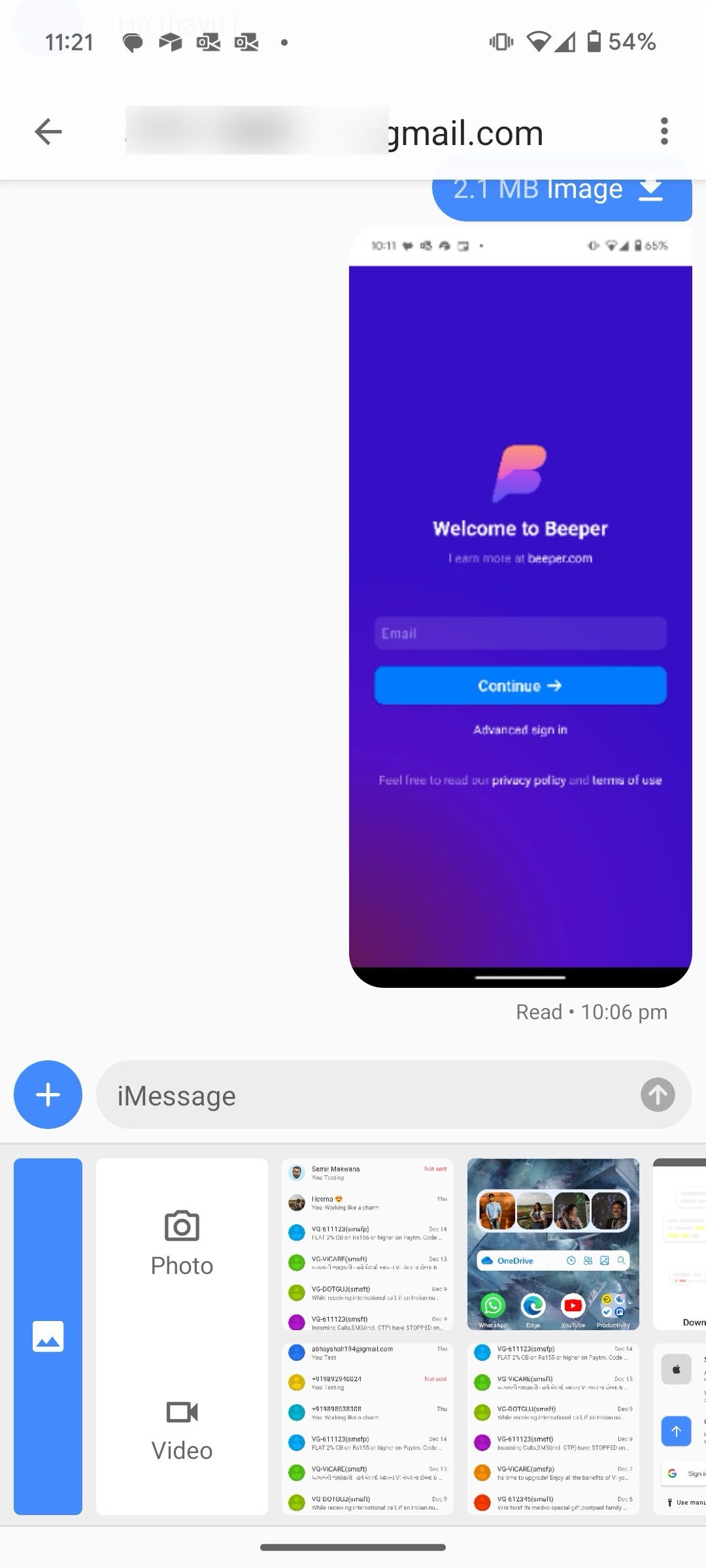 envoyer un iMessage sur Android