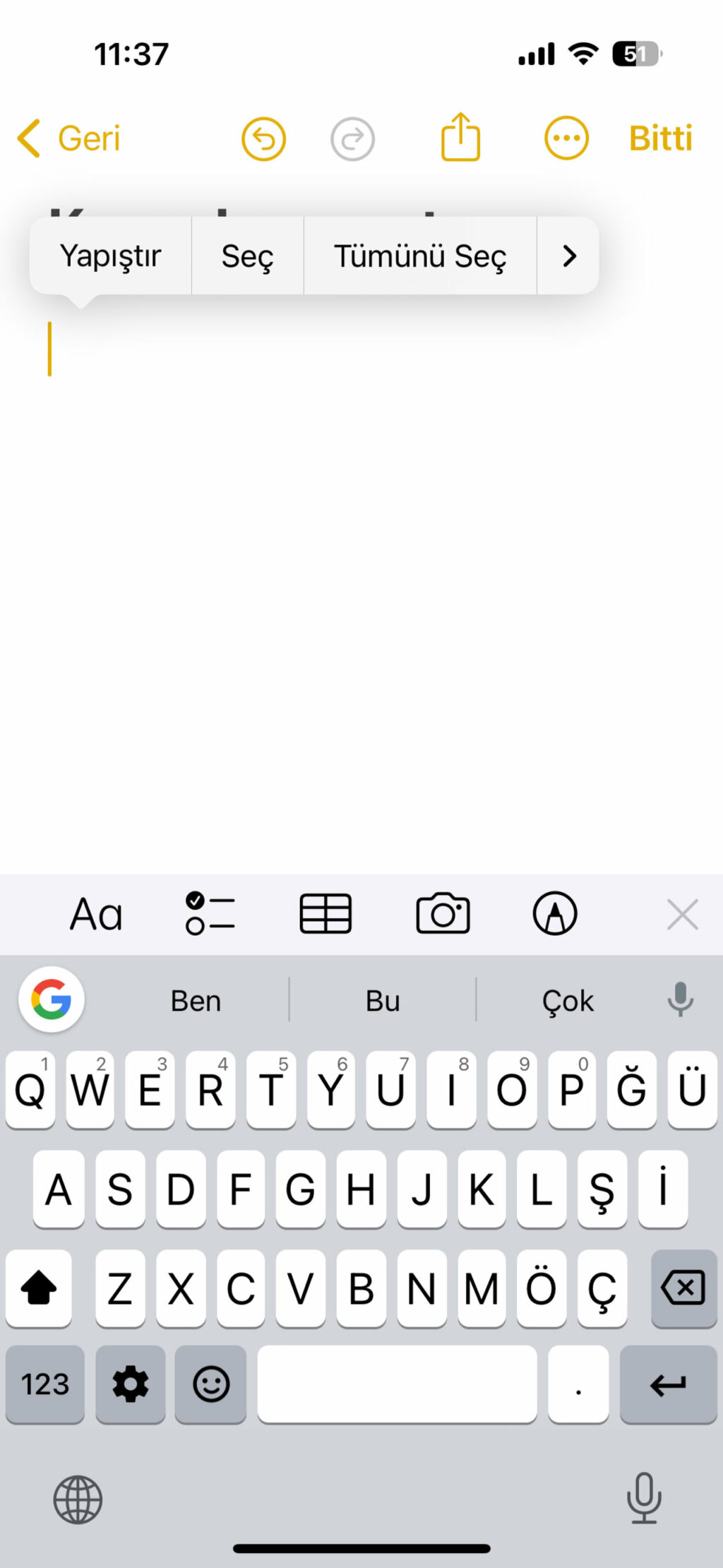 copier coller iphone