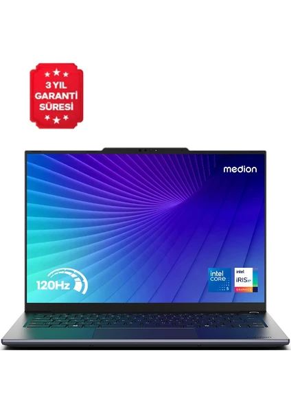 Ordinateur portable Medion Signium 14 S1 MD600032 Intel Core 5 120U 16 Go 512 Go SSD Freedos 14" 120 Hz OLED