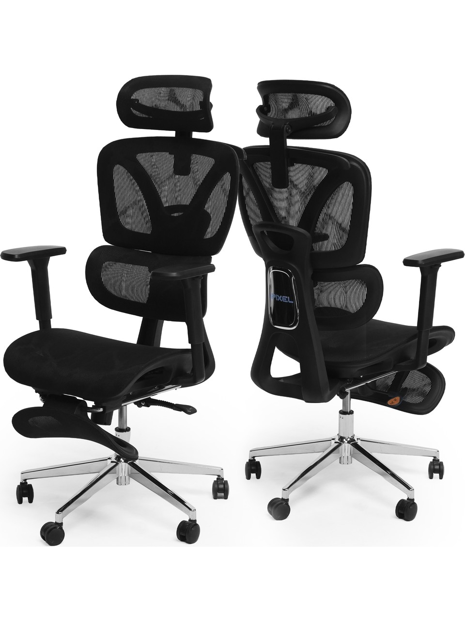 Chaise de travail Pixel Flow noire