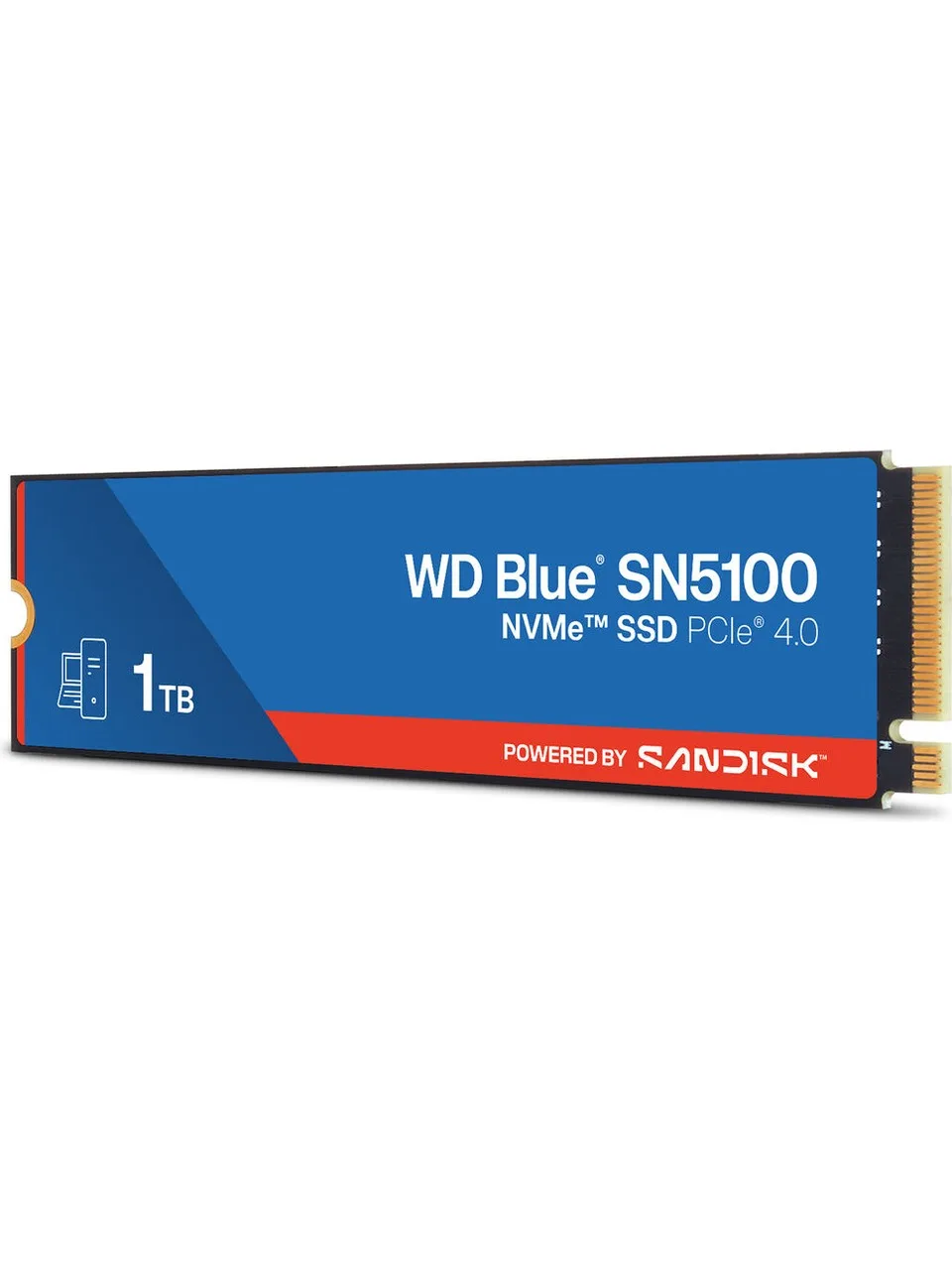 WD Blue SN5100 1 To NVMe M.2 SSD 7100 Mo/s Vitesse de lecture 6700 Mo/s Vitesse d'écriture avec hautes performances (7100/6700)