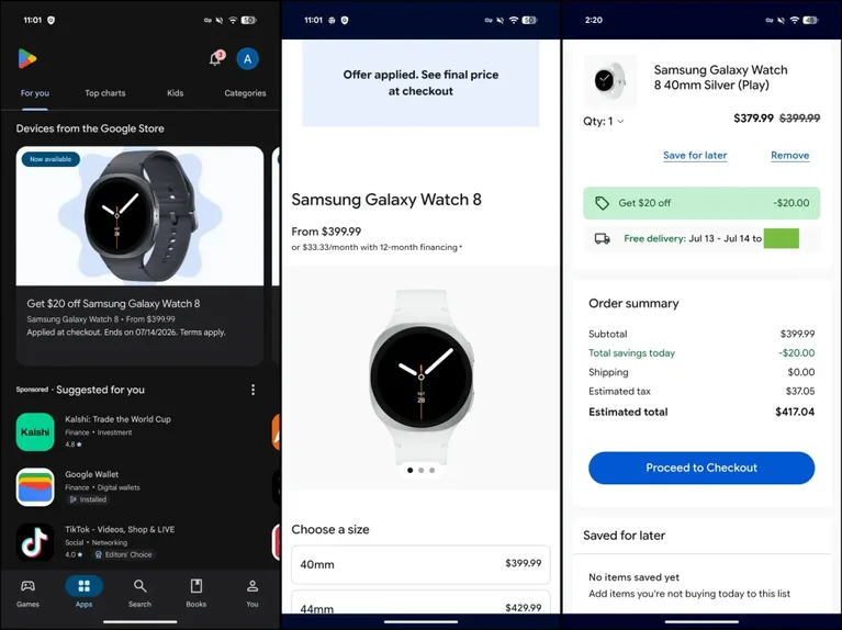 Google a lancé la Galaxy Watch 8 dans son propre magasin