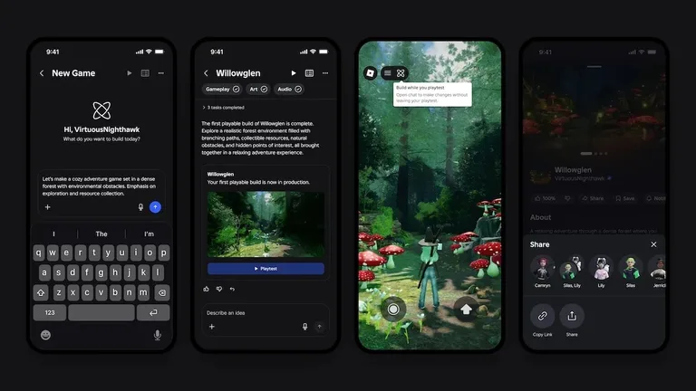 Avec Roblox Build, il sera possible de créer des jeux sur mobile sans écrire de code.