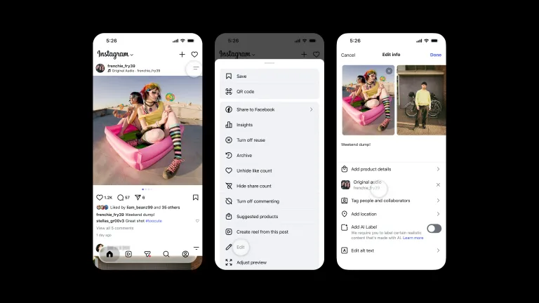 Instagram a permis de changer la musique des anciennes publications