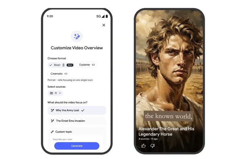 Google NotebookLM transforme désormais vos notes en vidéos de 60 secondes
