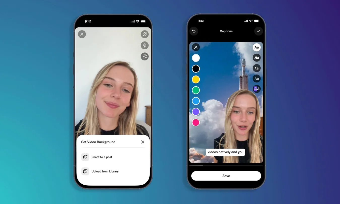 X commence à proposer des sous-titres et un support sur écran vert pour les vidéos