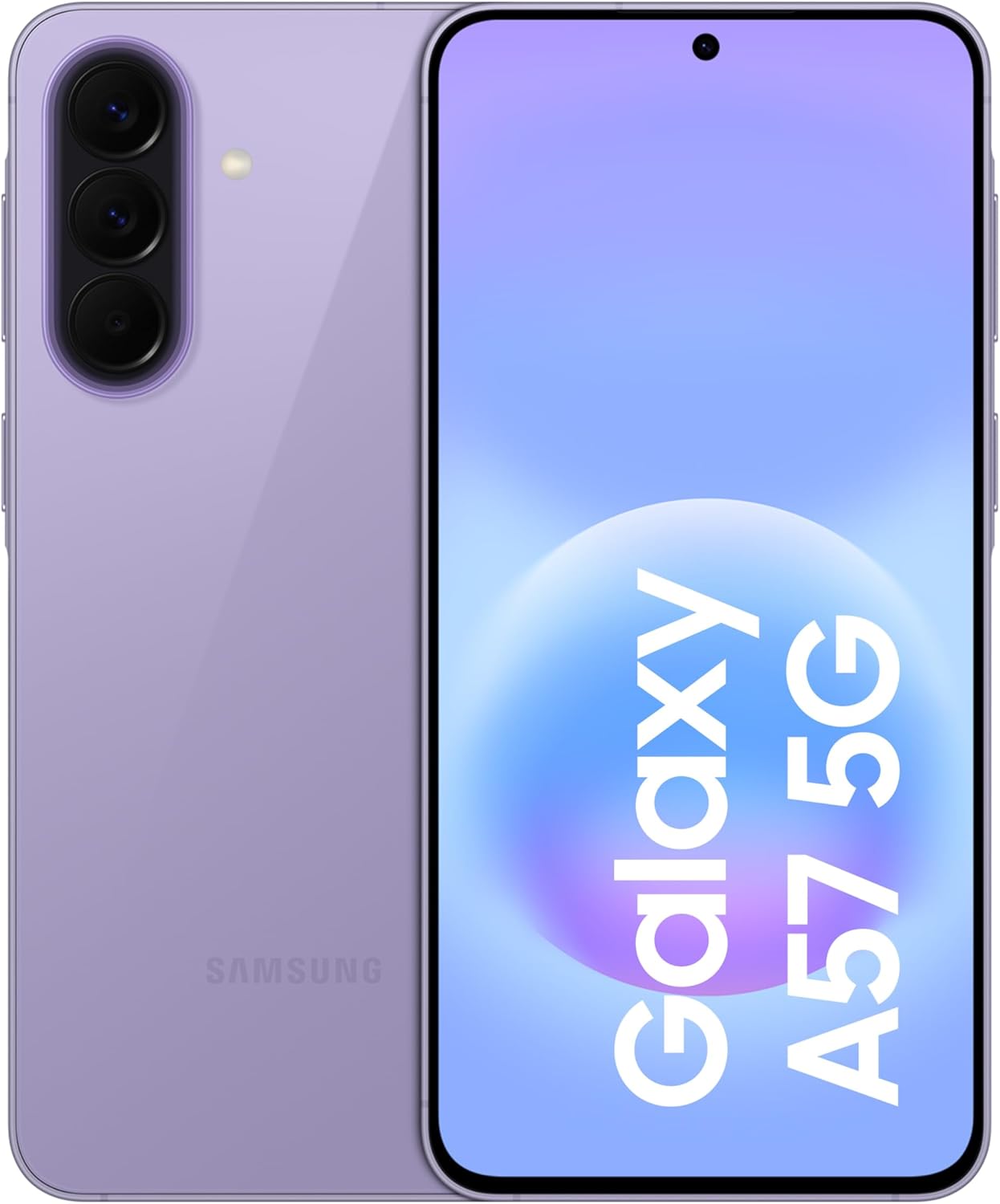 Samsung Galaxy A57 5G Smartphone Android, 256 Go de mémoire, 8 Go de RAM, Lilas