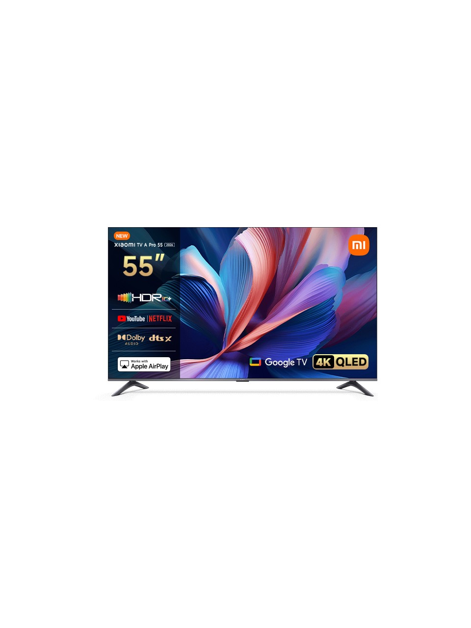Xiaomi A Pro 55'' 139 Écran 4K Ultra HD Smart TV QLED avec Récepteur Satellite