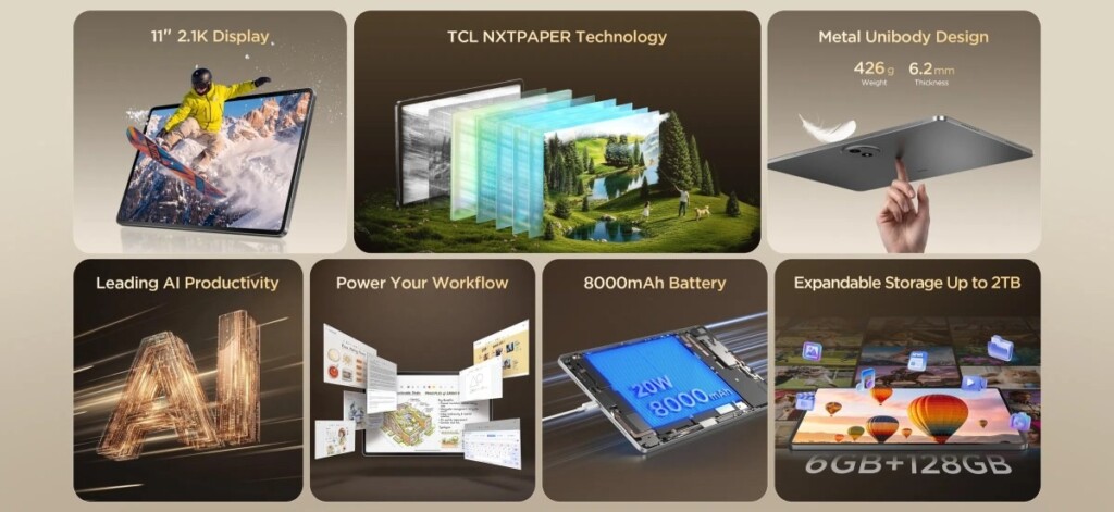 TCL Tab A1 NXTPAPER est arrivé, Tbot ​​​​transforme la montre pour enfants en robot