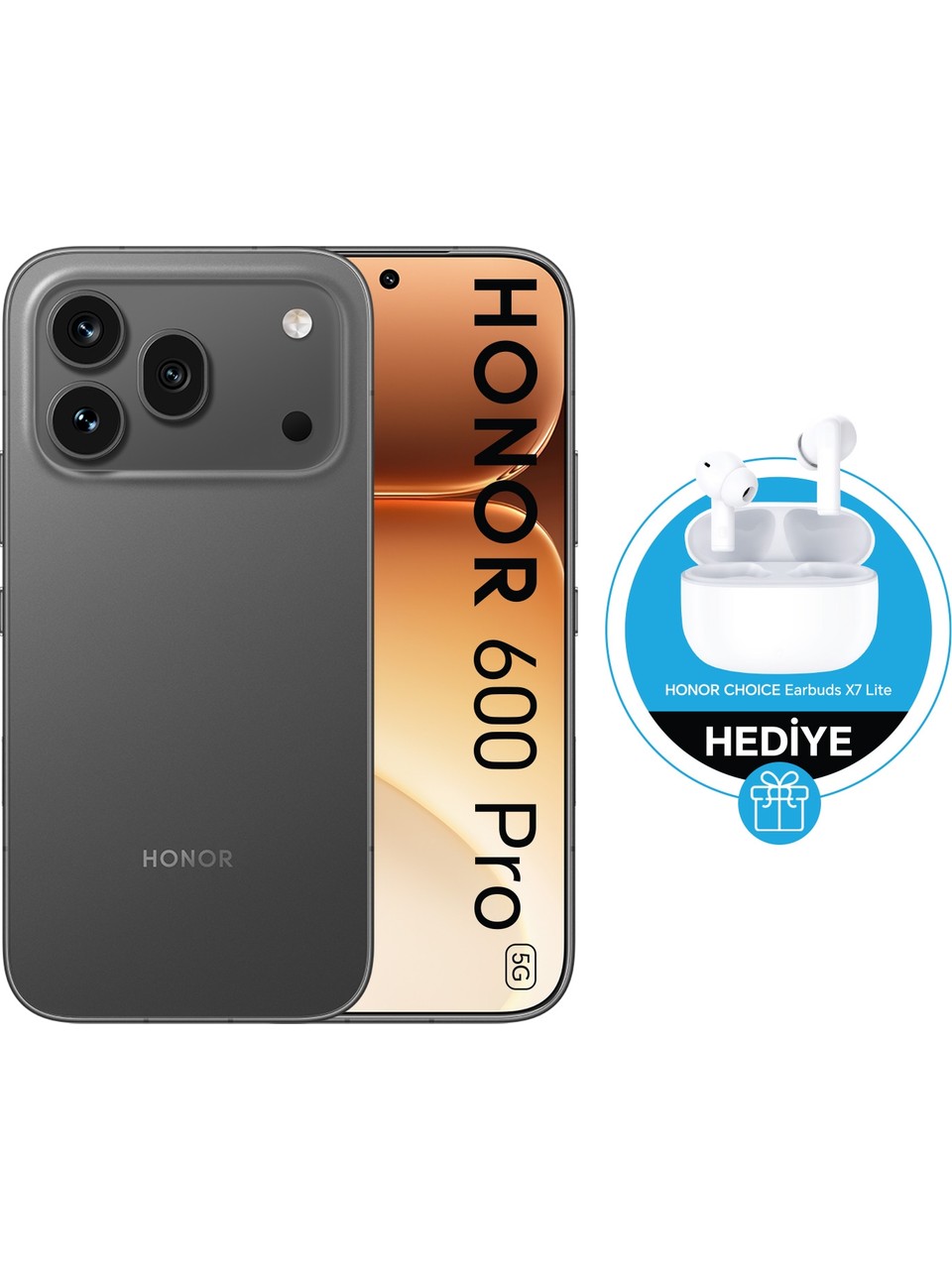Honor 600 Pro 5G 512 Go 12 Go de Ram (Honor Türkiye Garanti) Noir