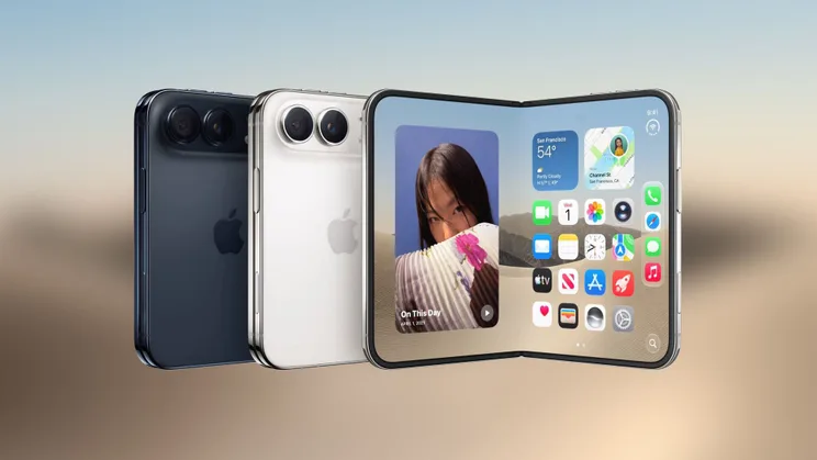Écran intérieur de l'iPhone Duo et deux options de couleurs